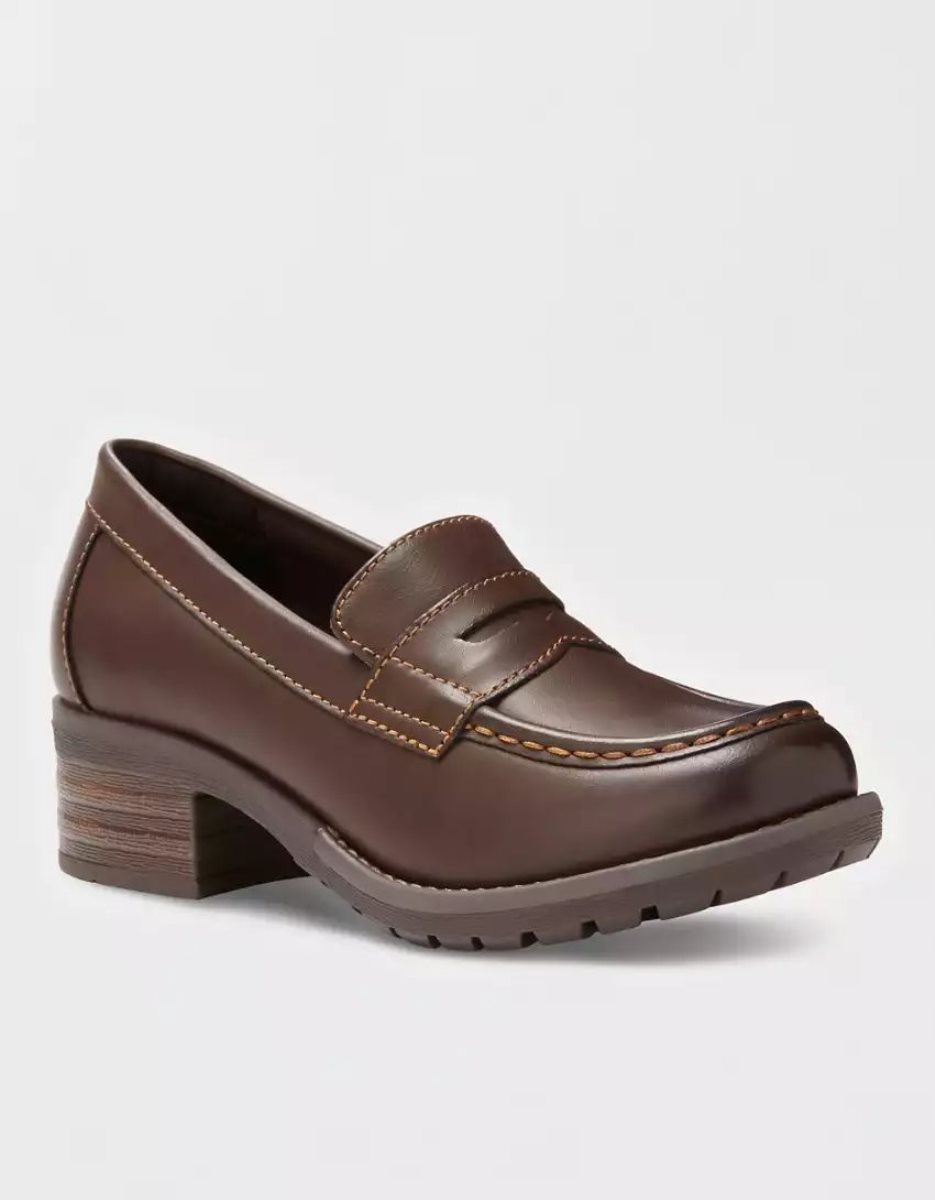 Loafers American Eagle Eastland Holly Penny Marron Femme | BYA-08009318